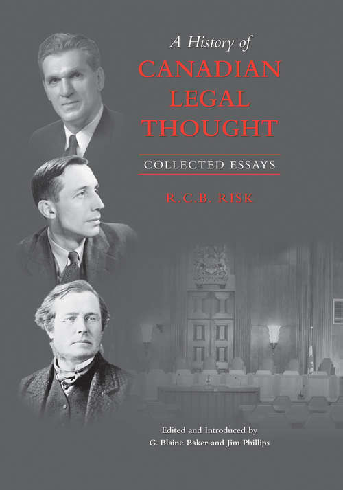 A History of Canadian Legal Thought