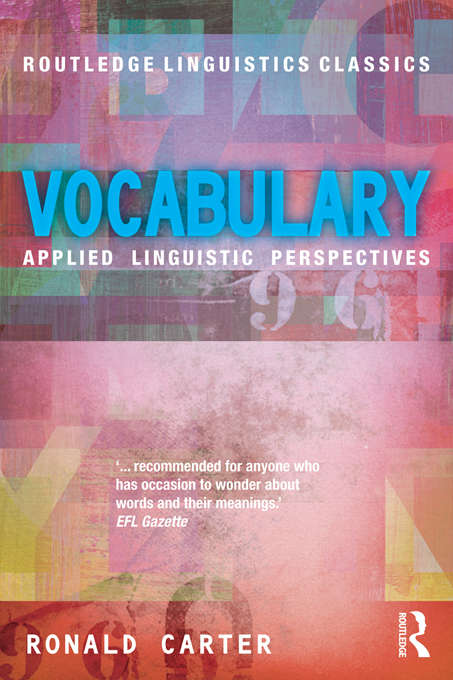 Book cover of Vocabulary: Applied Linguistic Perspectives
