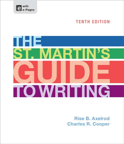 The St. Martin's Guide to Writing (Tenth Edition)