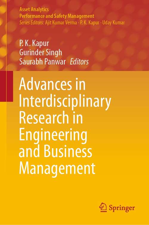 Advances in Interdisciplinary Research in Engineering and Business Management (Asset Analytics)