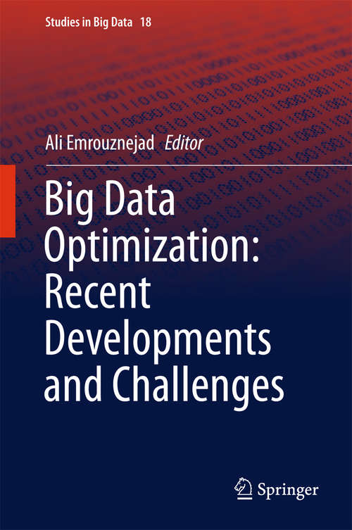 Book cover of Big Data Optimization: Recent Developments and Challenges