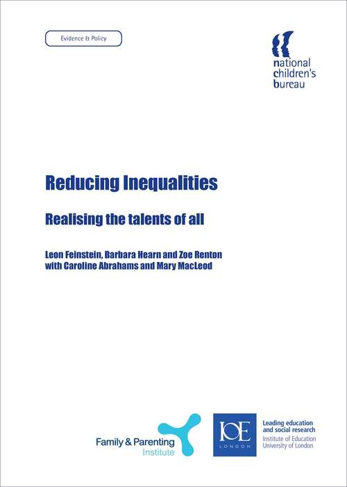 Book cover of Reducing Inequalities: Realising the talents of all (PDF)