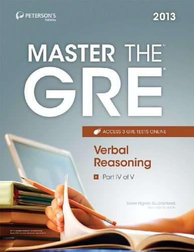 Book cover of Master the GRE 2013: Verbal Reasoning: Part IV of V