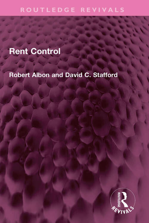 Book cover of Rent Control (Routledge Revivals)
