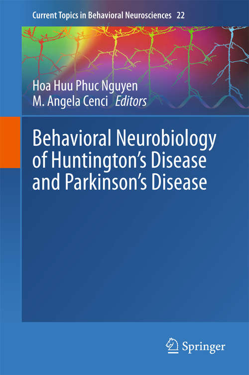 Cover image of Behavioral Neurobiology of Huntington's Disease and Parkinson's Disease