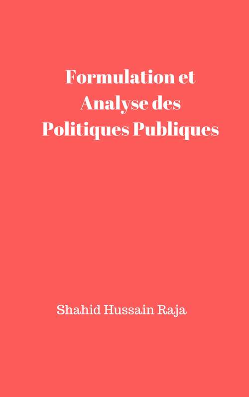 Formulation et Analyse des Politiques Publiques