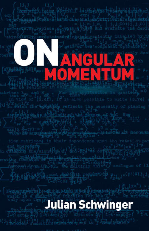 Book cover of On Angular Momentum (Dover Books on Physics)