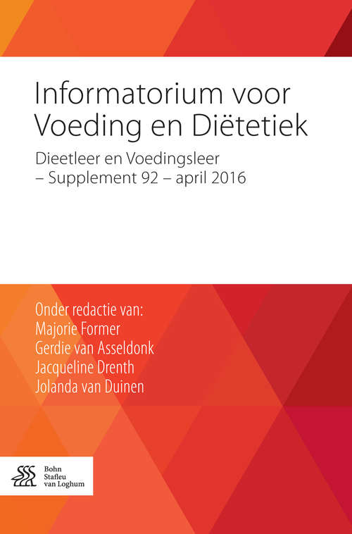 Book cover of Informatorium voor Voeding en Diëtetiek - Supplement 92