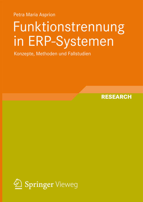 Book cover of Funktionstrennung in ERP-Systemen
