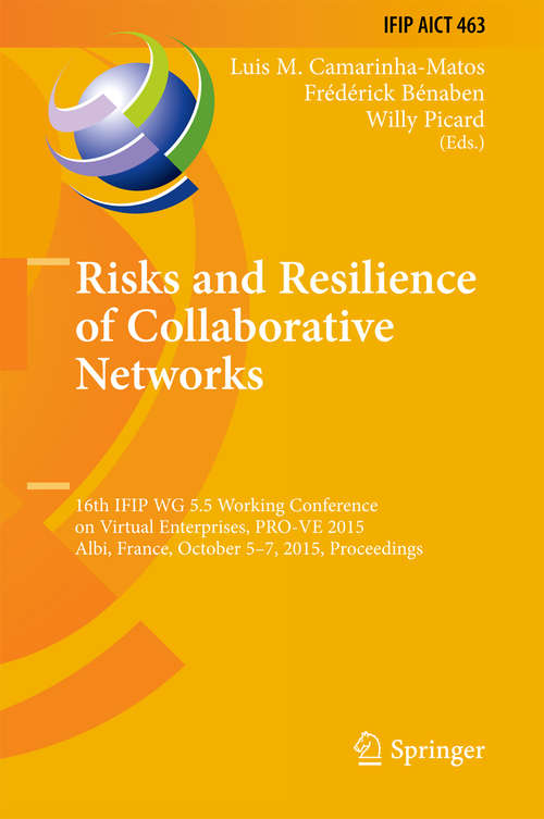 Book cover of Risks and Resilience of Collaborative Networks