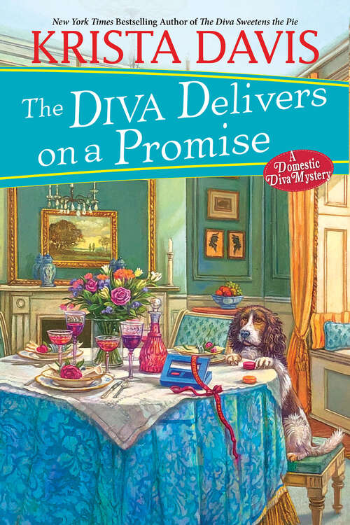 Book cover of The Diva Delivers on a Promise: A Deliciously Plotted Foodie Cozy Mystery (A Domestic Diva Mystery #16)