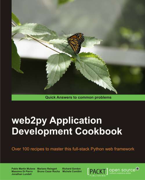 Book cover of web2py Application Development Cookbook