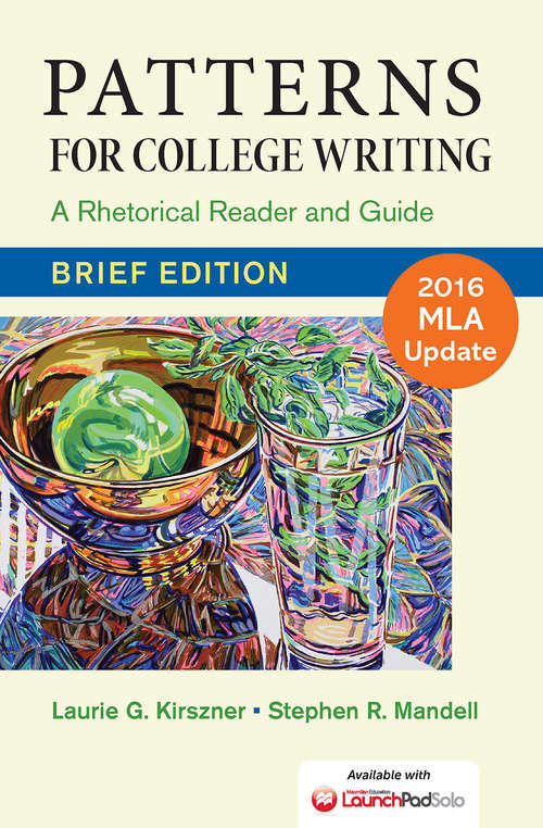 Book cover of Patterns for College Writing 2016 MLA Update