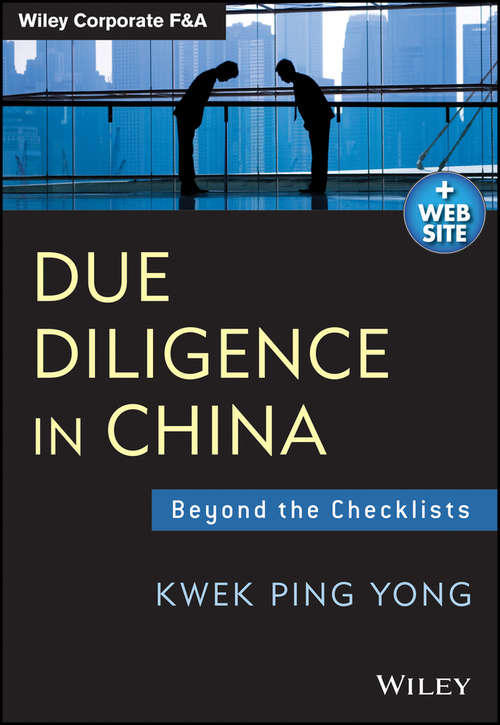 Book cover of Due Diligence in China