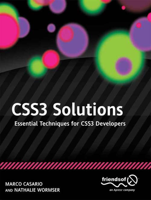 Book cover of CSS3 Solutions
