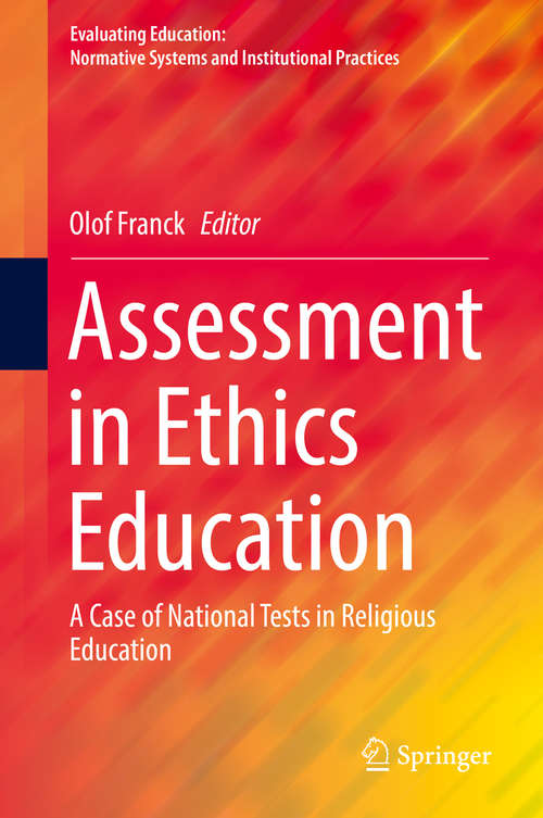Book cover of Assessment in Ethics Education