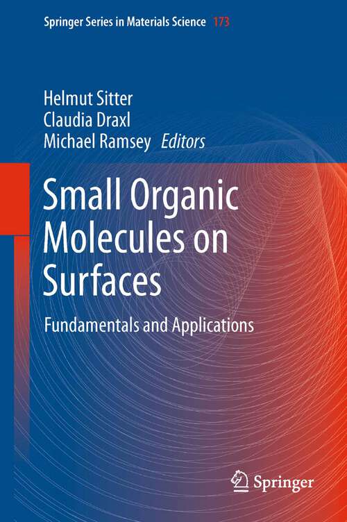 Book cover of Small Organic Molecules on Surfaces