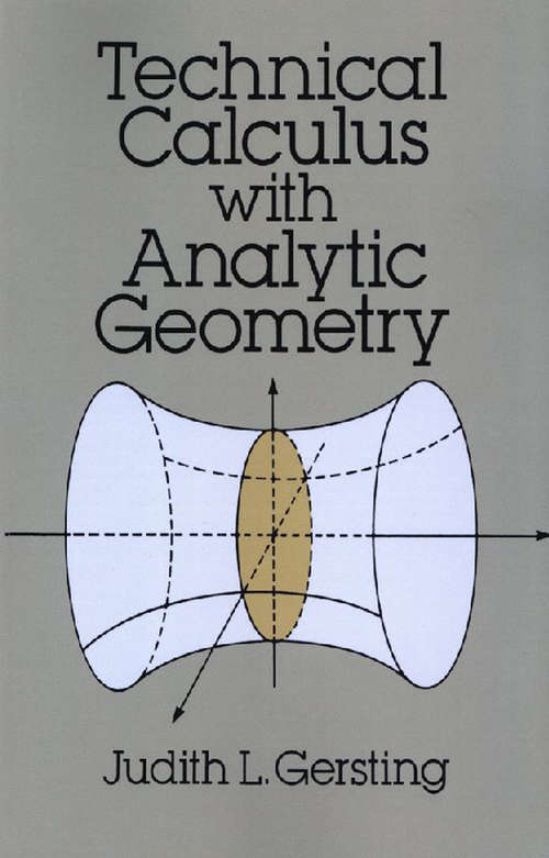 Book cover of Technical Calculus with Analytic Geometry (Dover Books on Mathematics)