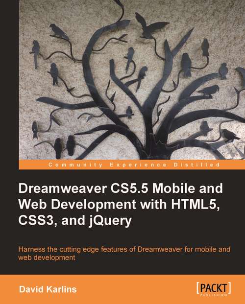 Book cover of Dreamweaver CS5.5 Mobile and Web Development with HTML5, CSS3, and jQuery