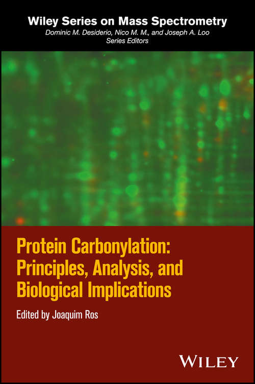 Book cover of Protein Carbonylation: Principles, Analysis, and Biological Implications