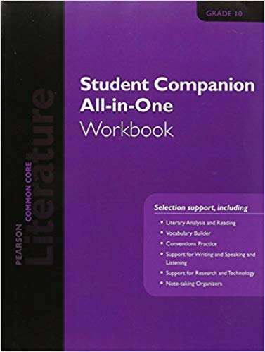 Pearson Literature 2015 Common Core Student Companion All-in-one Workbook Grade 10