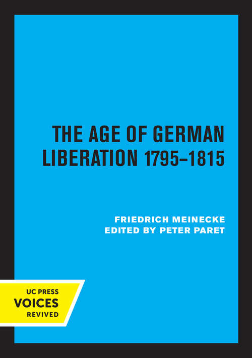 Book cover of The Age of German Liberation 1795-1815