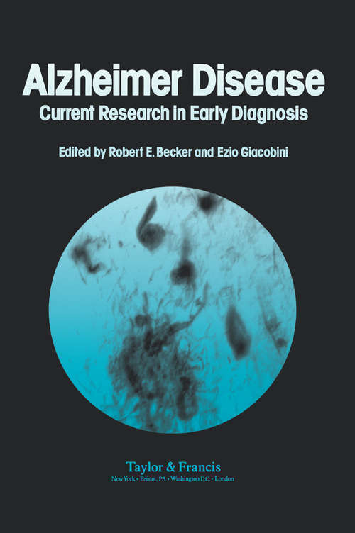 Book cover of Alzheimer's Disease: Current Research In Early Diagnosis