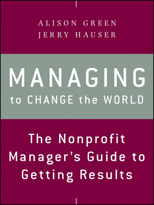 Book cover of Managing to Change the World