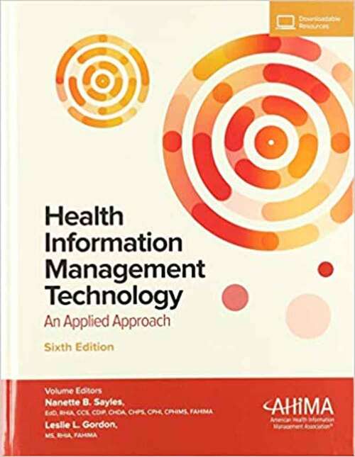 Book cover of Health Information Management Technology, 6e