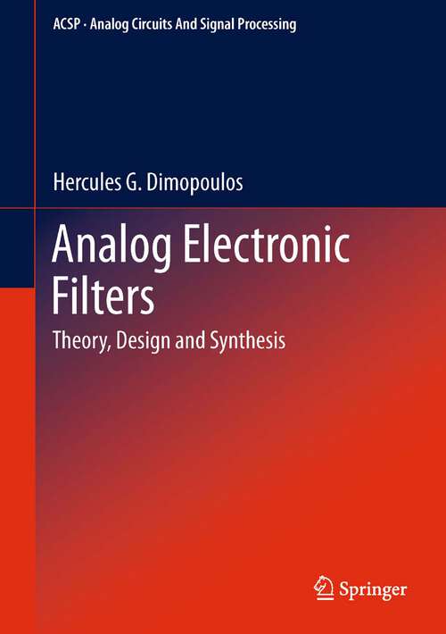 Book cover of Analog Electronic Filters