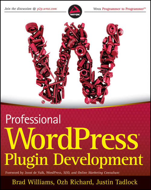 Book cover of Professional WordPress Plugin Development