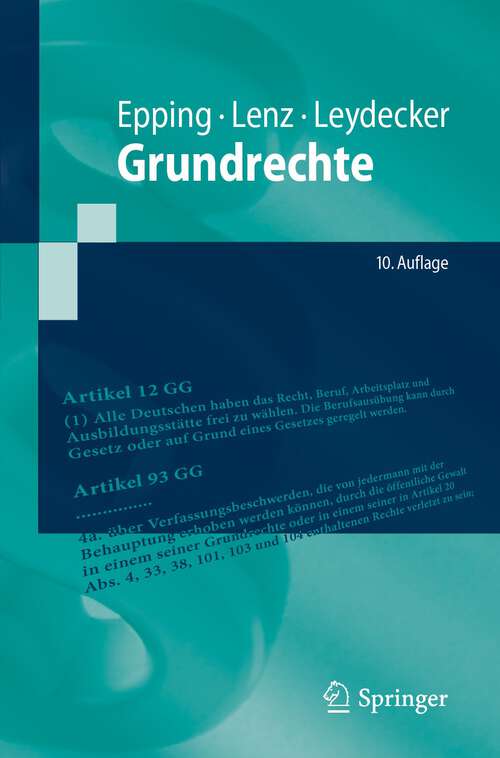 Book cover of Grundrechte (10. Aufl. 2024) (Springer-Lehrbuch)