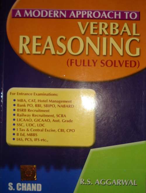 Book cover of A Modern Approach To Verbal Reasoning (Fully Solved) - Competitive Exam