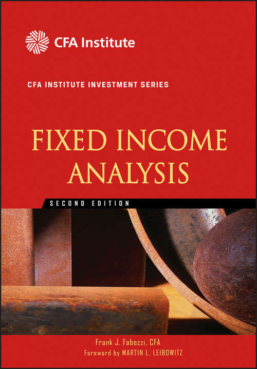 Book cover of Fixed Income Analysis