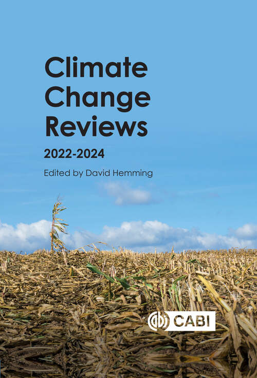 Book cover of Climate Change Reviews: 2022-2024