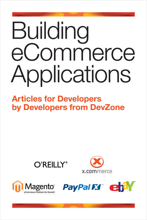 Book cover of Building eCommerce Applications