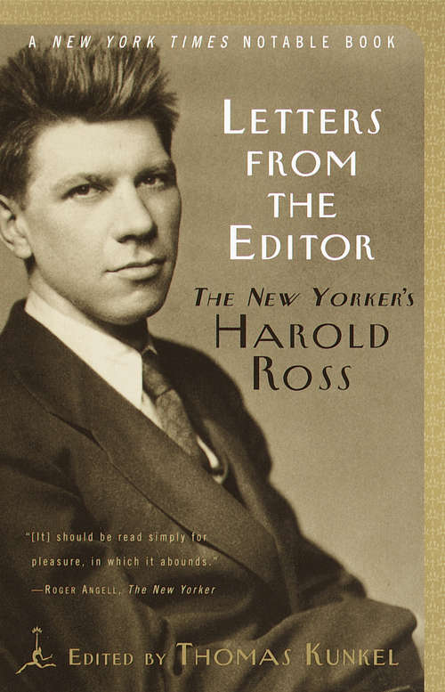 Book cover of Letters from the Editor: The New Yorker's Harold Ross