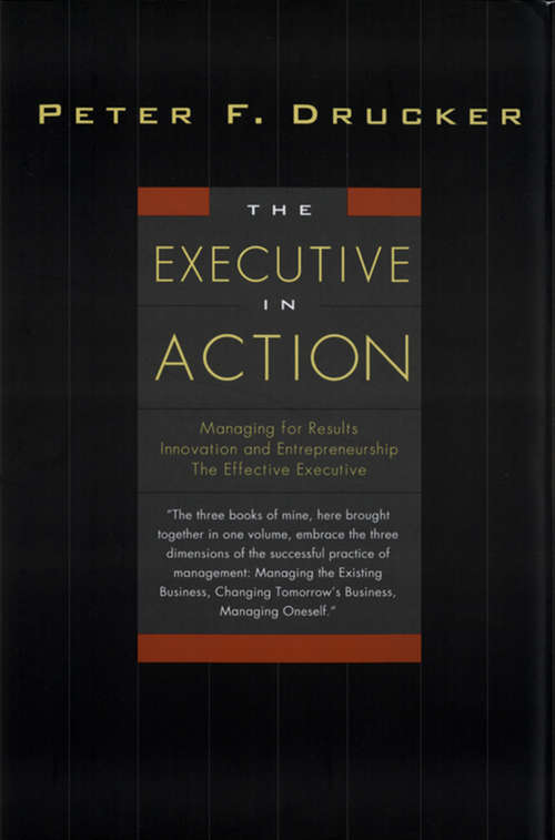 Book cover of The Executive in Action