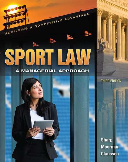 Book cover of Sport Law: A Managerial Approach