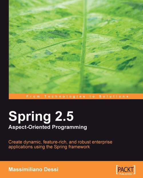 Book cover of Spring 2.5 Aspect Oriented Programming