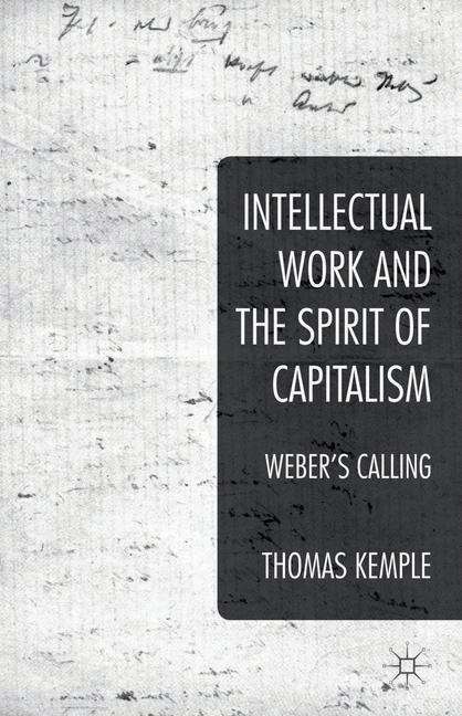 Book cover of Intellectual Work and the Spirit of Capitalism