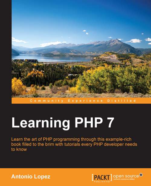 Book cover of Learning PHP 7