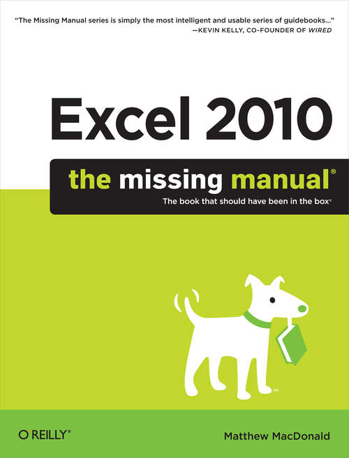 Book cover of Excel 2010: The Missing Manual