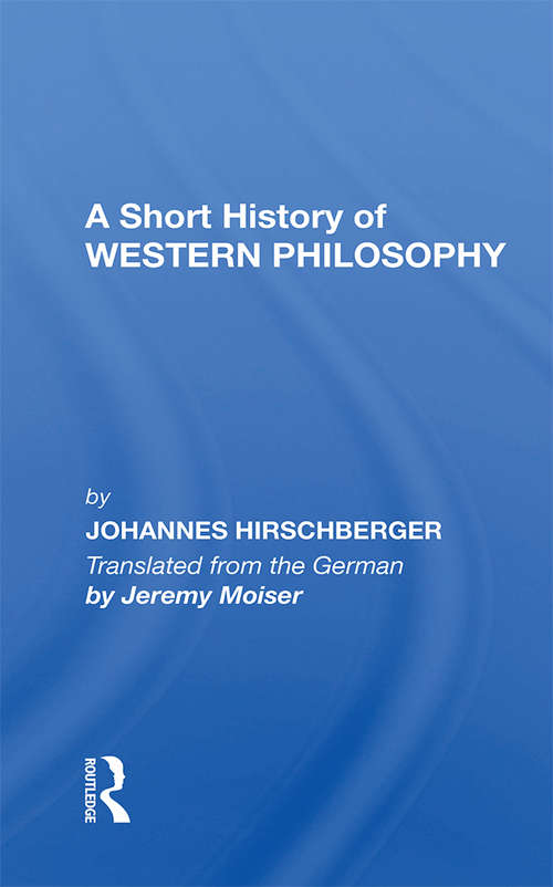 Book cover of A Short History Western Philosophy (2)