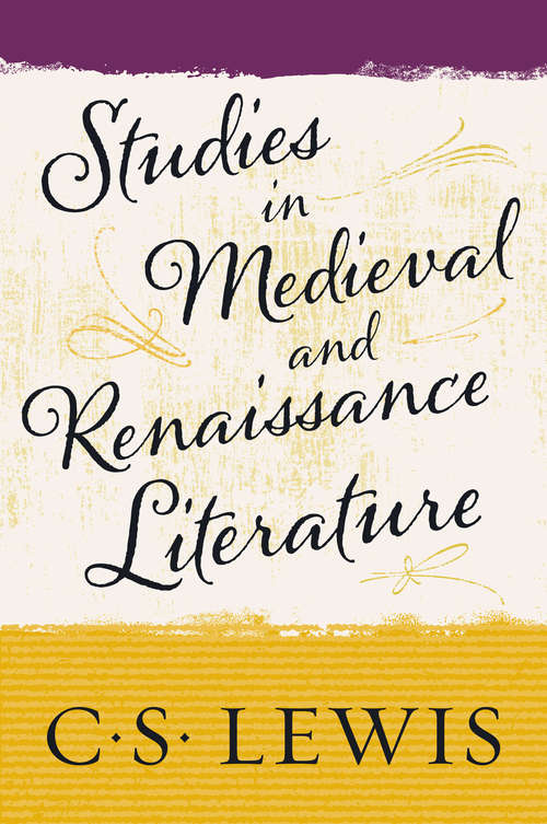 Studies in Medieval and Renaissance Literature