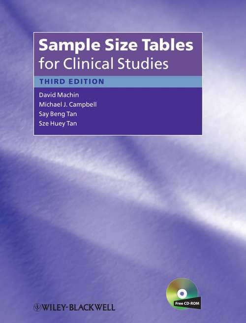 Sample Size Tables for Clinical Studies