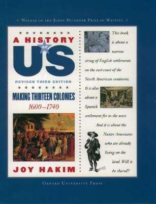 Book cover of A History of US:: Making Thirteen Colonies: 1600-1740 A History of US