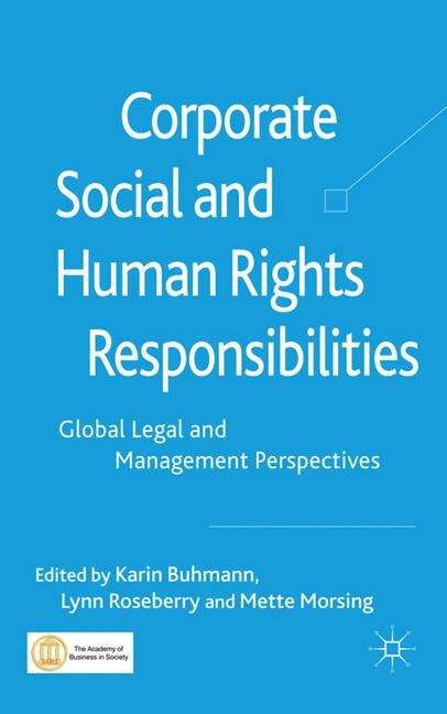 Book cover of Corporate Social and Human Rights Responsibilities