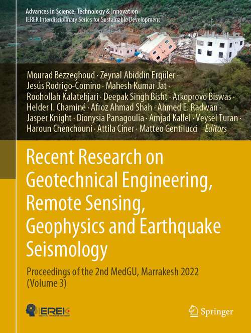 Cover image of Recent Research on Geotechnical Engineering, Remote Sensing, Geophysics and Earthquake Seismology