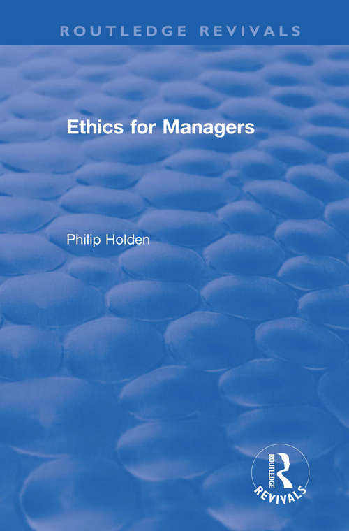 Cover image of Ethics for Managers